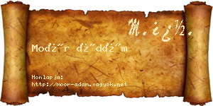 Moór Ádám névjegykártya