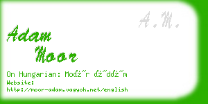 adam moor business card